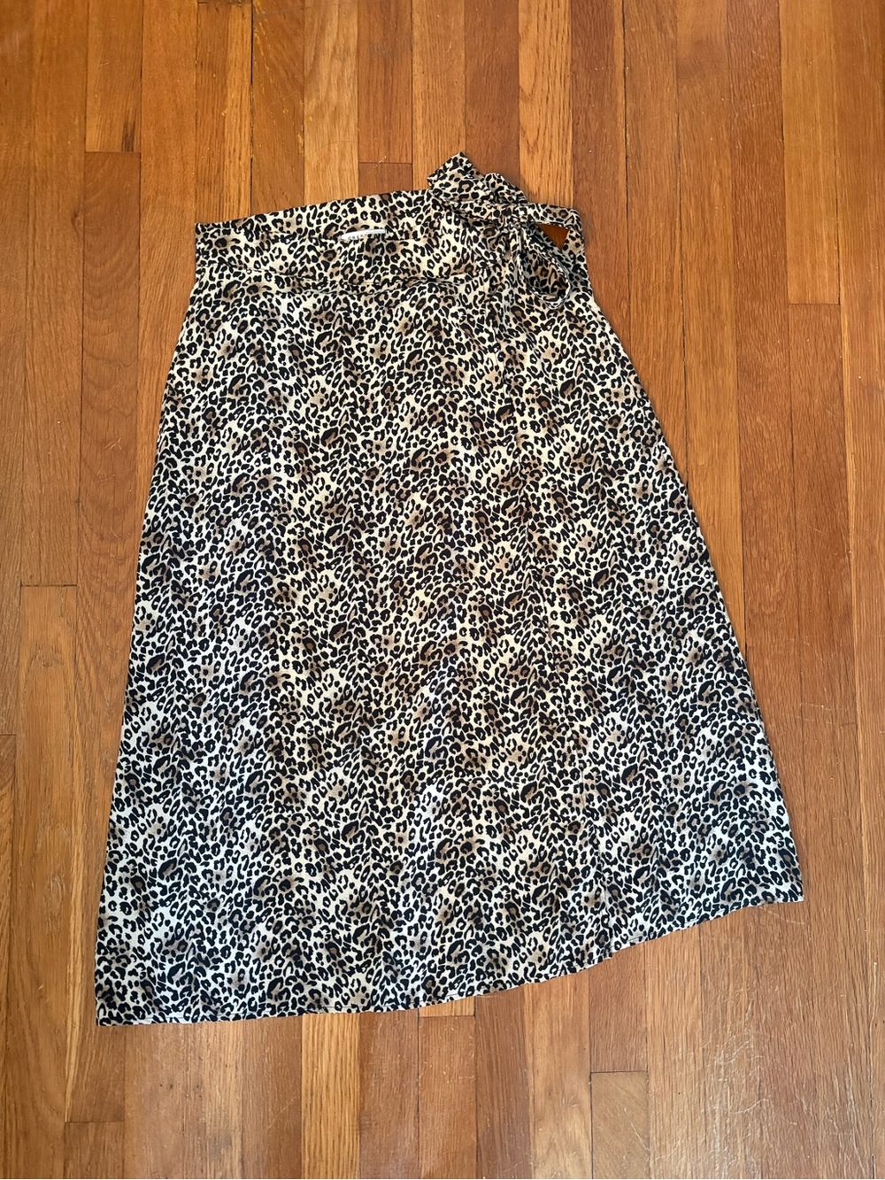 Crescent Leopard Wrap Skirt